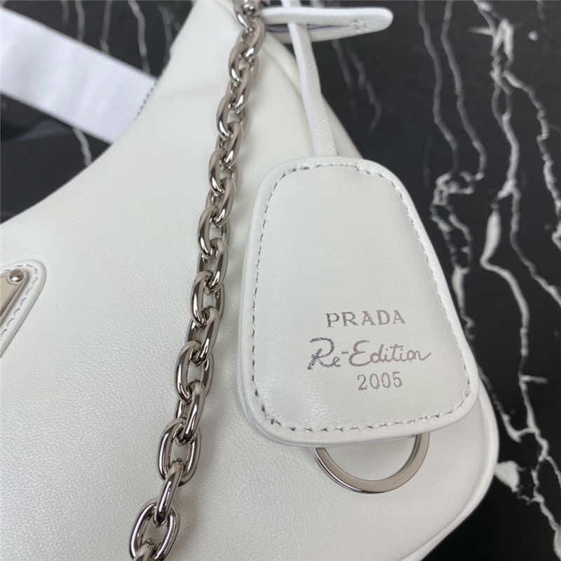 Prada Re-Edition 2005 Padded nappa-leather bag 1BH204 White High