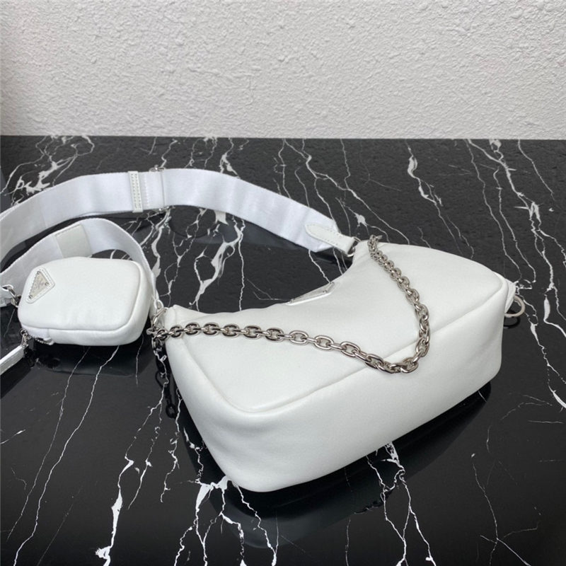 Prada Re-Edition 2005 Padded nappa-leather bag 1BH204 White High