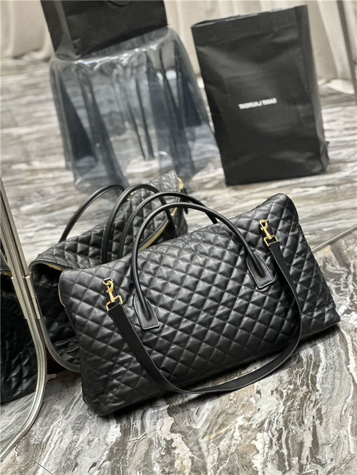 ES GIANT TRAVEL BAG IN QUILTED LEATHERR High