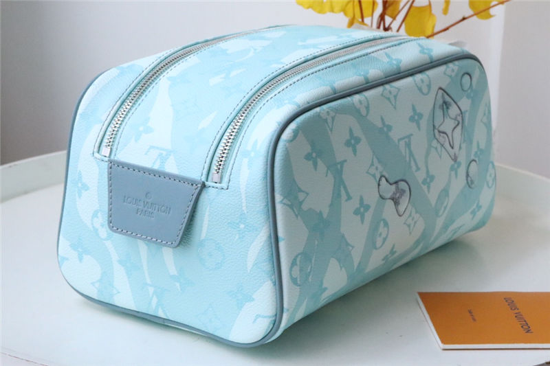 Louis Vuitton DOPP KIT TOILET POUCH Aquagarden coated canvas Crystal Blue M82337 High