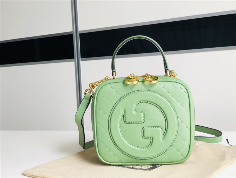 Gucci Blondie Top Handle bag Leather 744434 Green High