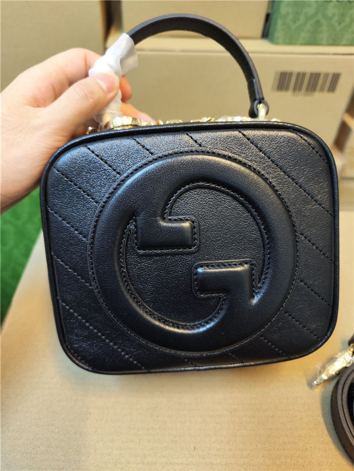 Gucci Blondie Top Handle bag Leather 744434 Black High