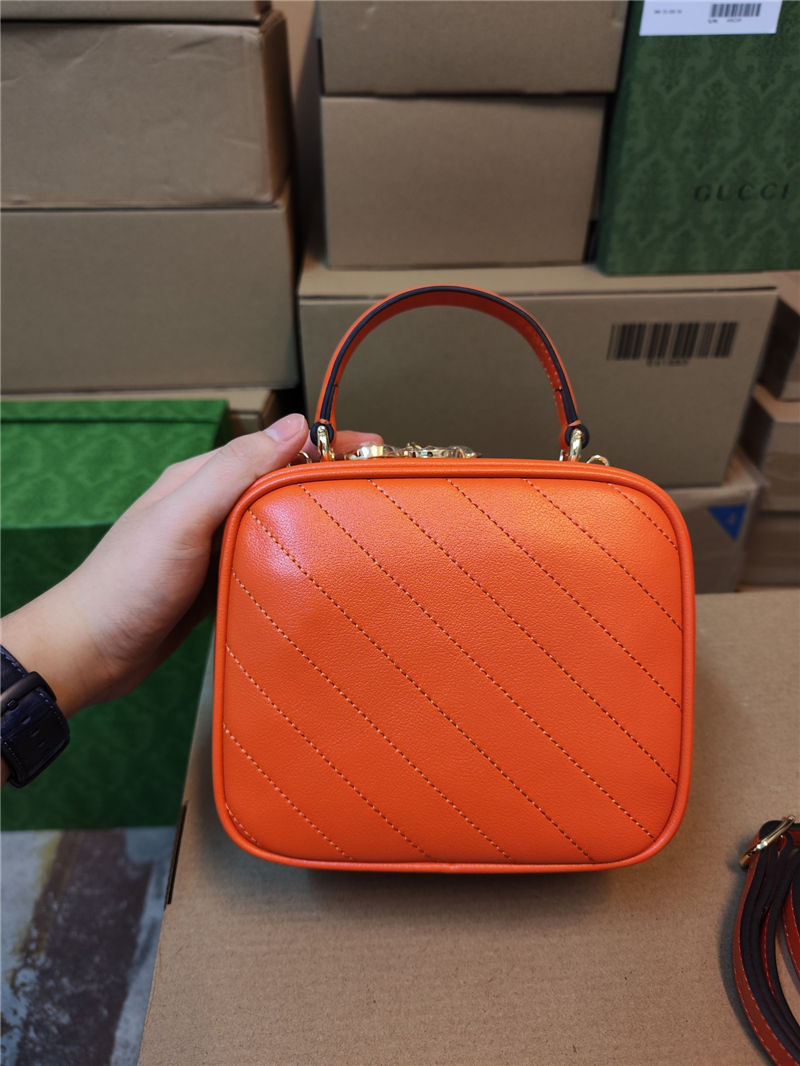 Gucci Blondie Top Handle bag Leather 744434 Orange High