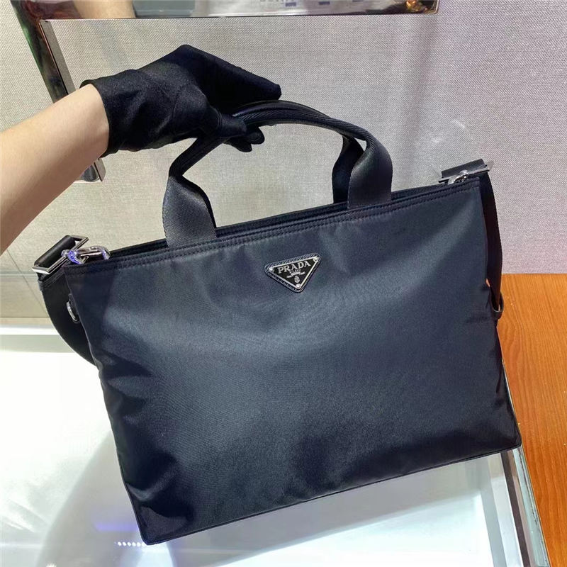 Prada Nylon Tote Bag 1BG876 Black High