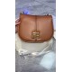 Fendi C’mon Medium leather and full-grain leather bag Brown High