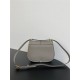 Fendi C’mon Medium leather and full-grain leather bag Grey High