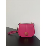 Fendi C’mon Medium leather and full-grain leather bag Pink High