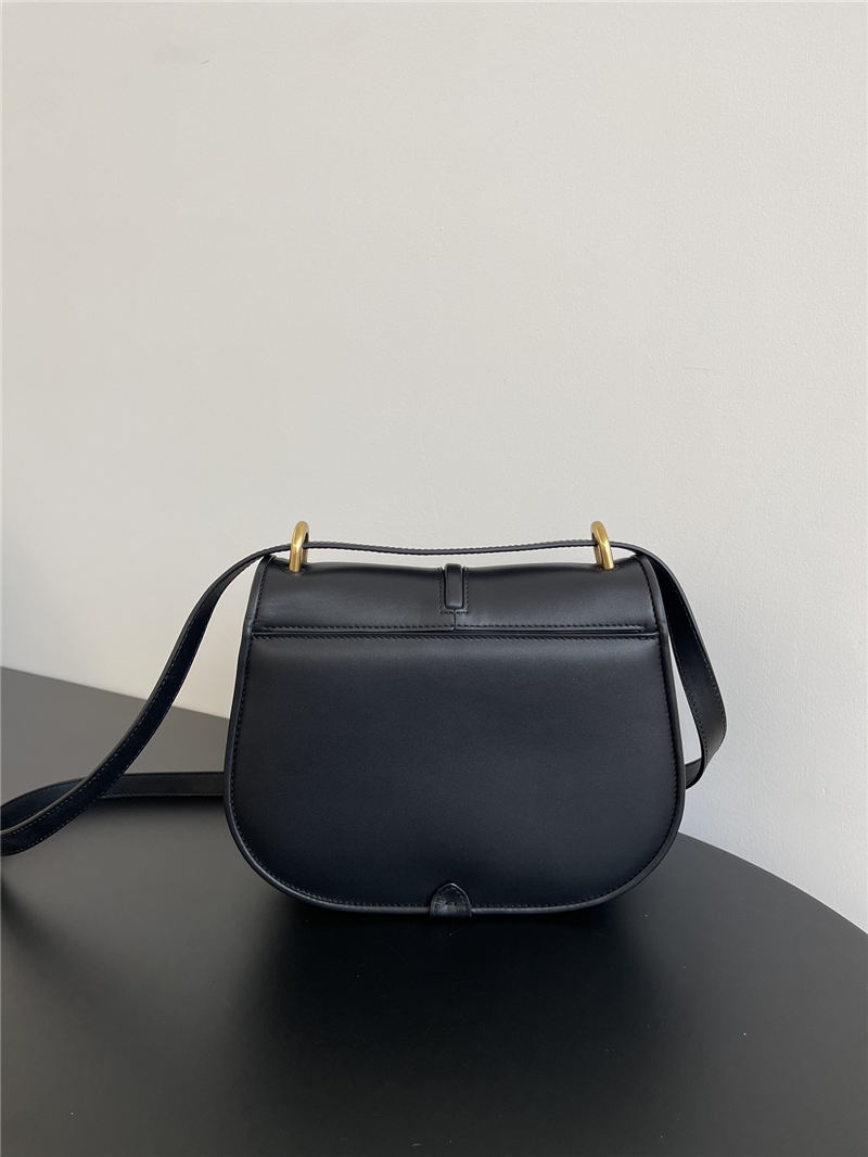 Fendi C’mon Medium leather and full-grain leather bag Black High