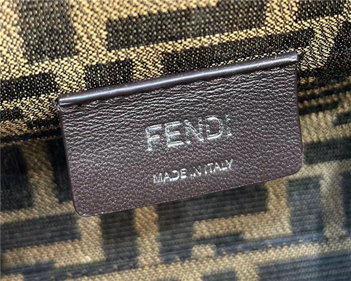 Fendi First Small Braided Leather Bag Blue/White Silver-Metal High