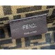 Fendi First Small Braided Leather Bag Blue/White Silver-Metal High