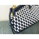 Fendi First Small Braided Leather Bag Blue/White Gold-metal High