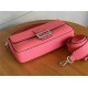 BAGUETTE Selleria bag with oversized topstitching Pink High