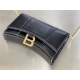 WOMEN'S HOURGLASS WALLET ON CHAIN IN Leather Black-Gold High