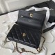 Chanel Wallet on Chain AP3504 Lambskin, Imitation Pearls, Strass & Gold-Tone Metal Black A