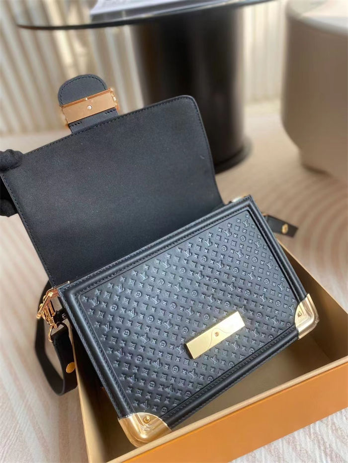 Louis Vuitton DAUPHINE MM Calfskin M22276 Black High