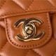 Chanel MINI FLAP BAG With Top Diamond Handle Lambskin & Gold-Tone Metal AS4140 Caramel A