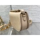 CD SIGNATURE BAG WITH STRAP CD-Embossed Box Calfskin Beige High