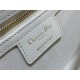 CD SIGNATURE BAG WITH STRAP CD-Embossed Box Calfskin White High