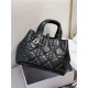 DIOR TOUJOURS BAG MEDIUM Macrocannage Calfskin Black High