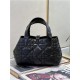 DIOR TOUJOURS BAG SMALL Macrocannage Calfskin Black High