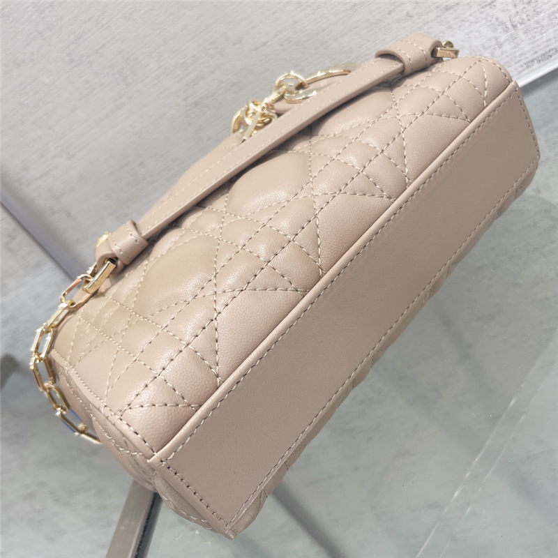 LADY D-JOY BAG MICRO Cannage Lambskin Beige High