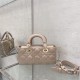 LADY D-JOY BAG SMALL Cannage Lambskin Beige High