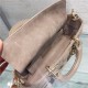 LADY D-JOY BAG SMALL Cannage Lambskin Beige High