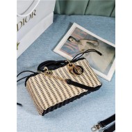 LADY D-JOY BAG MEDIUM Wicker and Dior Oblique Jacquard High