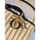 LADY D-JOY BAG MEDIUM Wicker and Dior Oblique Jacquard High