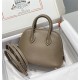 Hermes Bolide Mini Bag Evercolor calfskin WAX Gri Elephant Silver-Metal High