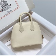 Hermes Bolide Mini Bag Evercolor calfskin WAX Craie Silver-Metal High