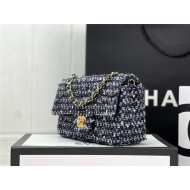 Chanel Mini Classic Flap Bag Tweed Navy-Blue High