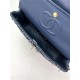 Chanel Medium Classic Flap Bag Tweed Navy-Blue High