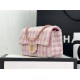 Chanel Mini Classic Flap Bag Tweed Pink-3 High