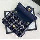 Chanel Mini Classic Flap Bag Tweed Navy-Blue High