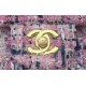 Chanel Medium Classic Flap Bag Tweed Pink/Blue High