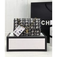 Chanel Mini Classic Flap Bag Tweed Black/Lace High