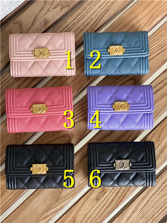 BOY Chanel CARD HOLDER A80603 Grained Calfskin High