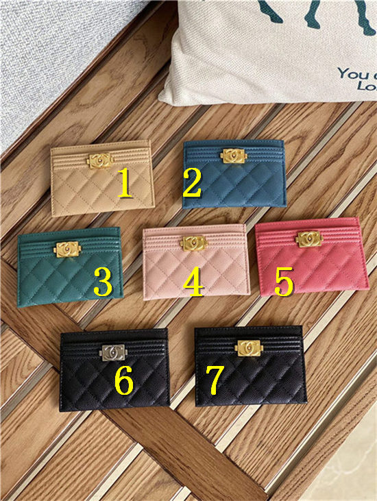 BOY Chanel CARD HOLDER A84431 Grained Calfskin High