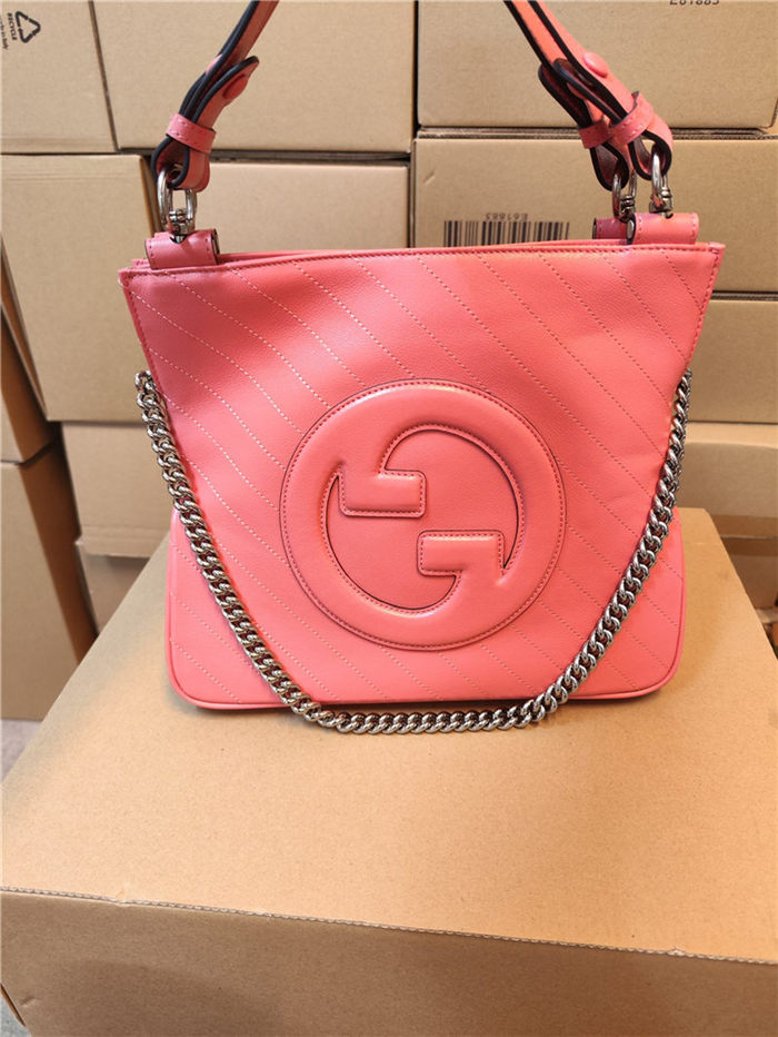 Gucci BLONDIE SMALL TOTE BAG Leather 751518 Pink High