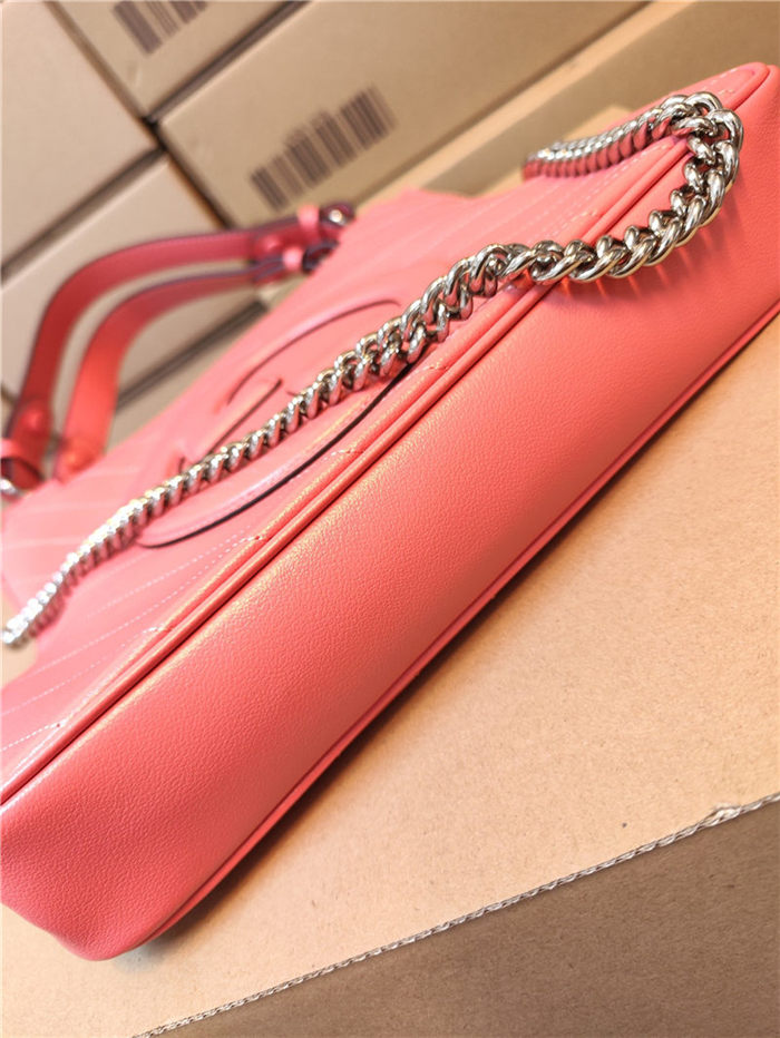 Gucci BLONDIE SMALL TOTE BAG Leather 751518 Pink High