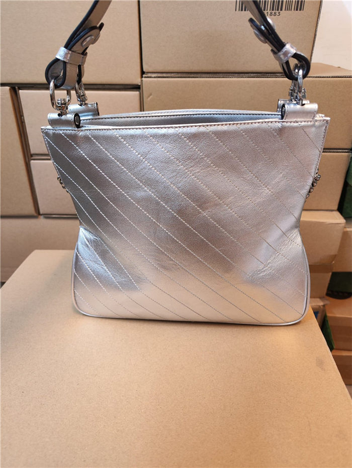 Gucci BLONDIE SMALL TOTE BAG Leather 751518 Silver High