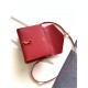 CASSANDRA MEDIUM TOP HANDLE BAG IN GRAIN DE POUDRE EMBOSSED LEATHER Red High