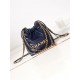 Chanel 22 MINI HANDBAG Shiny Calfskin Navy & Gold-Tone Metal AS3980 High