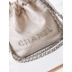 Chanel 22 MINI HANDBAG Shiny Calfskin Nude & Silver-Tone Metal AS3980 High