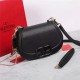 Valentino GARAVANI VSLING SHOULDER BAG IN GRAINY CALFSKIN Black High