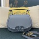 Valentino GARAVANI VSLING SHOULDER BAG IN GRAINY CALFSKIN Blue High