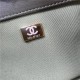 Chanel 19 SHOPPING BAG Shiny Lambskin, Gold-Tone, Silver-Tone & Ruthenium-Finish Metal AS3660 Olive High