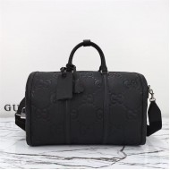 Gucci JUMBO GG SMALL DUFFLE BAG 725282 Black High