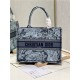 MEDIUM Dior BOOK TOTE Toile de Jouy Embroidery Denim Blue High